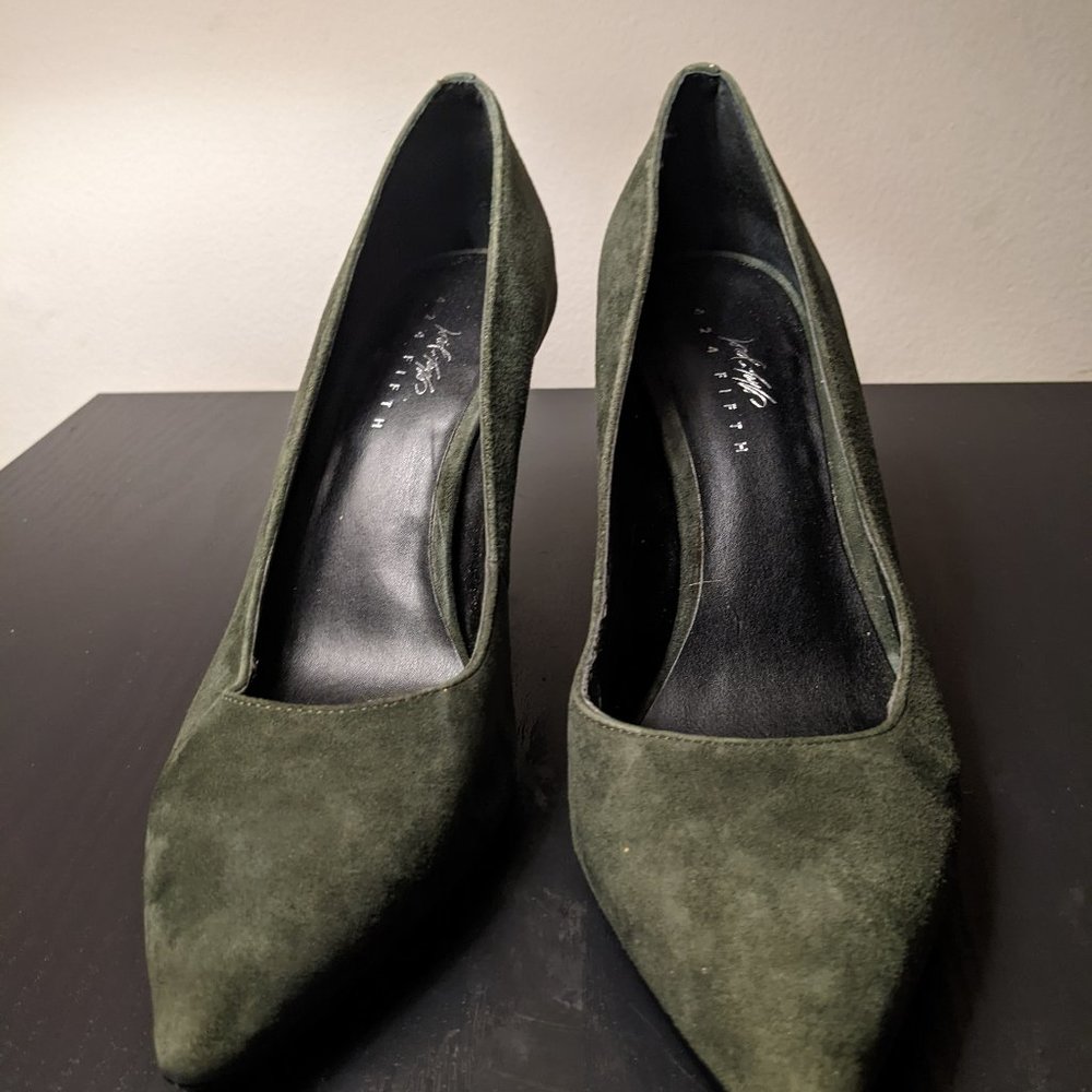 Lord & Taylor 424 Fifth Green Women's Suede Pointed Pump